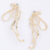 Gold-Plated Elongated Rhinestone Earrings