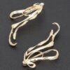 Gold-Plated Elongated Rhinestone Earrings