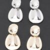 Celestial Circles Gold-Plated Drop Earrings