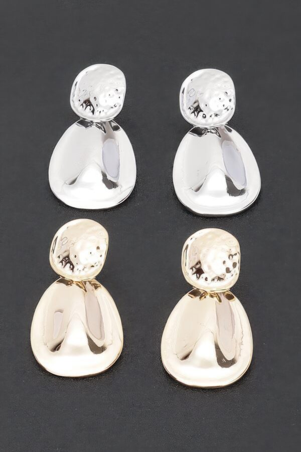 Celestial Circles Gold-Plated Drop Earrings