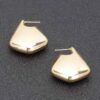 Gold-Plated Triangle Earrings with Sterling Posts