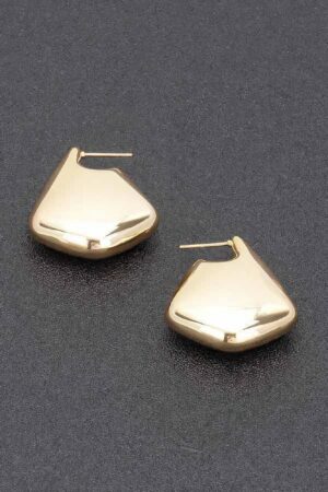 Gold-Plated Triangle Earrings with Sterling Posts