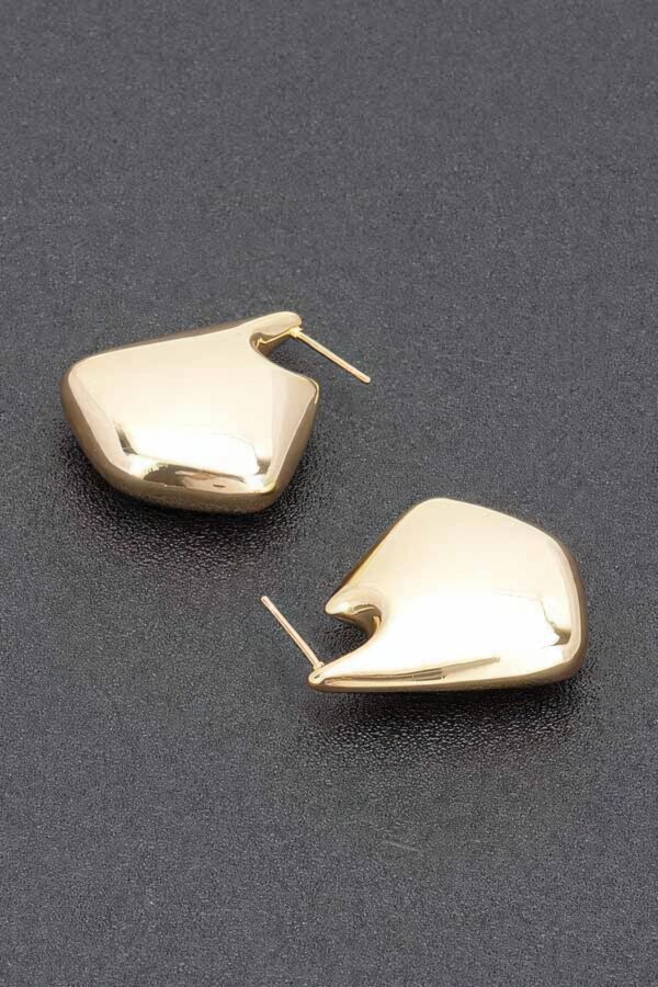 Gold-Plated Triangle Earrings with Sterling Posts