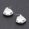 Gold-Plated Triangle Earrings with Sterling Posts