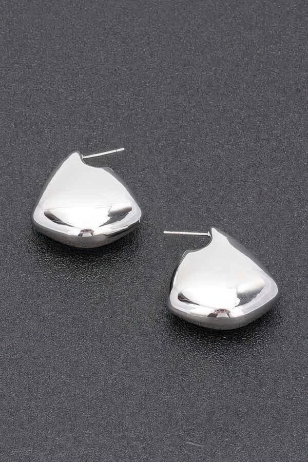 Gold-Plated Triangle Earrings with Sterling Posts