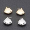 Gold-Plated Triangle Earrings with Sterling Posts