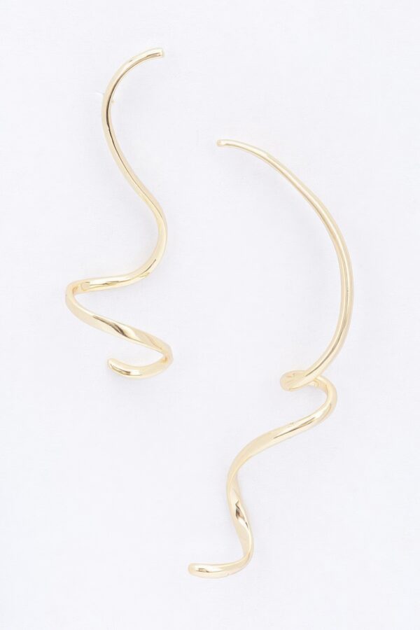 Curvaceous Gold-Plated Sculptural Earrings