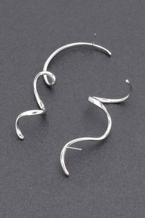 Curvaceous Gold-Plated Sculptural Earrings