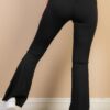 High-Waist Flare Leggings with Side Pockets
