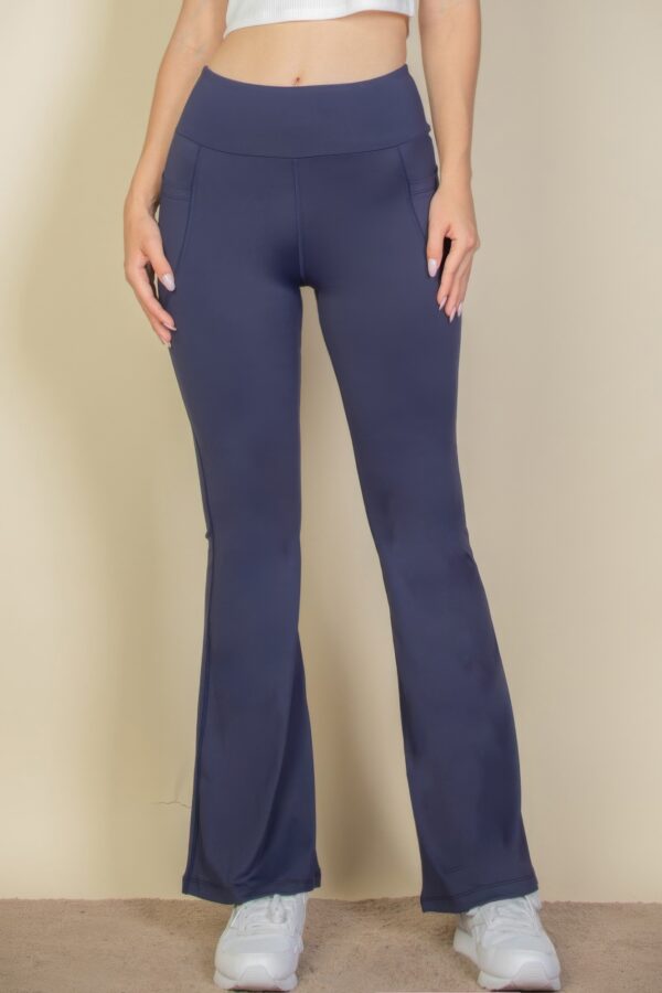 High-Waist Flare Leggings with Side Pockets