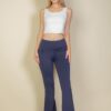 High-Waist Flare Leggings with Side Pockets