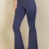 High-Waist Flare Leggings with Side Pockets