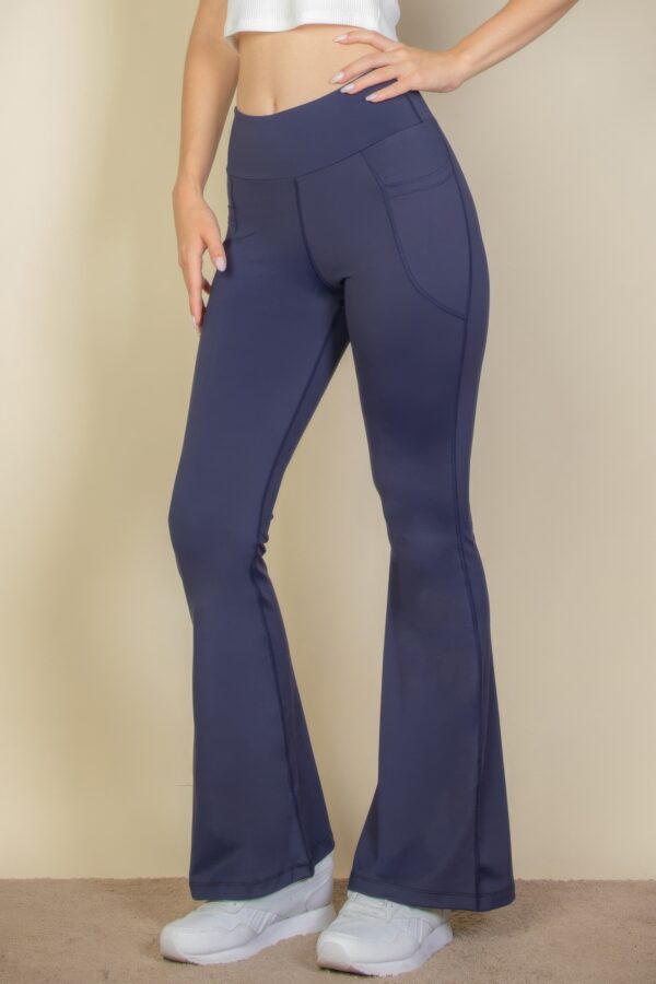 High-Waist Flare Leggings with Side Pockets