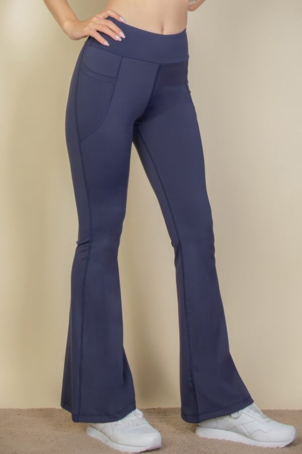 High-Waist Flare Leggings with Side Pockets