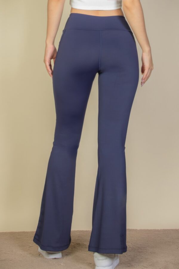 High-Waist Flare Leggings with Side Pockets