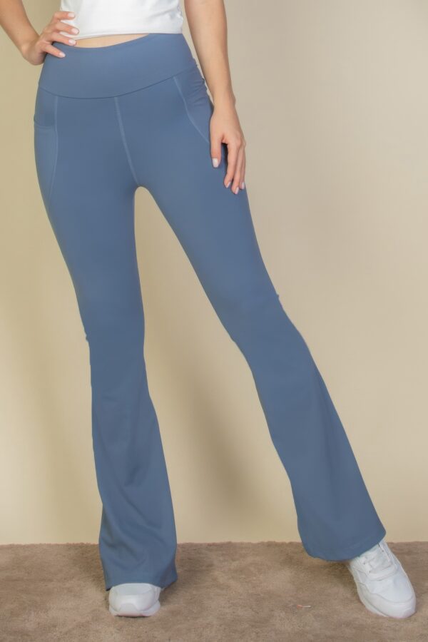 High-Waist Flare Leggings with Side Pockets
