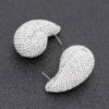 Faux Pearl Cascade Rhinestone Drop Earrings