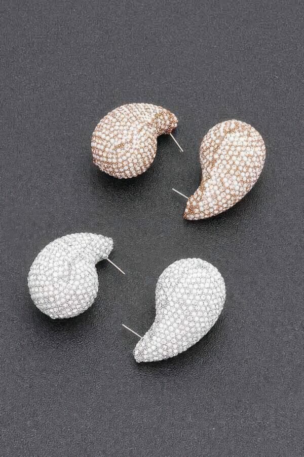 Faux Pearl Cascade Rhinestone Drop Earrings