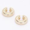 Plastic Cuff Earrings – Two-Tone Spiral Hoop