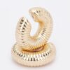 Plastic Cuff Earrings – Two-Tone Spiral Hoop