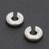 Plastic Cuff Earrings – Two-Tone Spiral Hoop
