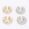 Plastic Cuff Earrings – Two-Tone Spiral Hoop