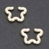 WaveGlow Star Cuff Earrings – Gold-Plated Plastic