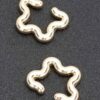 WaveGlow Star Cuff Earrings – Gold-Plated Plastic