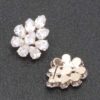 Crystal Blossom Rhinestone Earrings – White Floral
