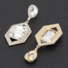 Rhinestone Drop Earrings with Crystal Center