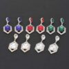 Rhinestone Drop Earrings with Crystal Center