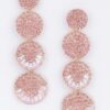 Radiant Circle Rhinestone Drop Earrings – Polished Tone