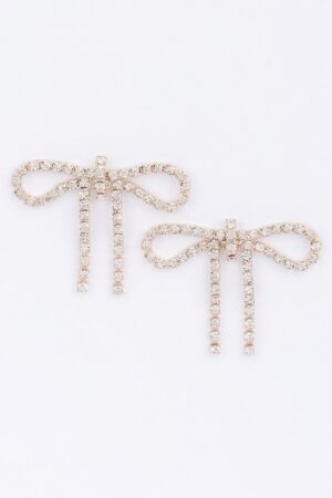 Crystal Bow Rhinestone Earrings – Subtle Sparkle