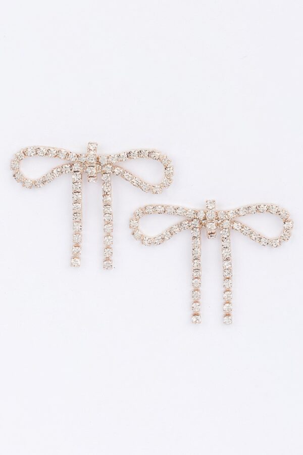 Crystal Bow Rhinestone Earrings – Subtle Sparkle