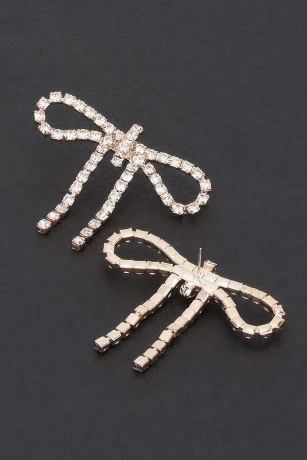 Crystal Bow Rhinestone Earrings – Subtle Sparkle