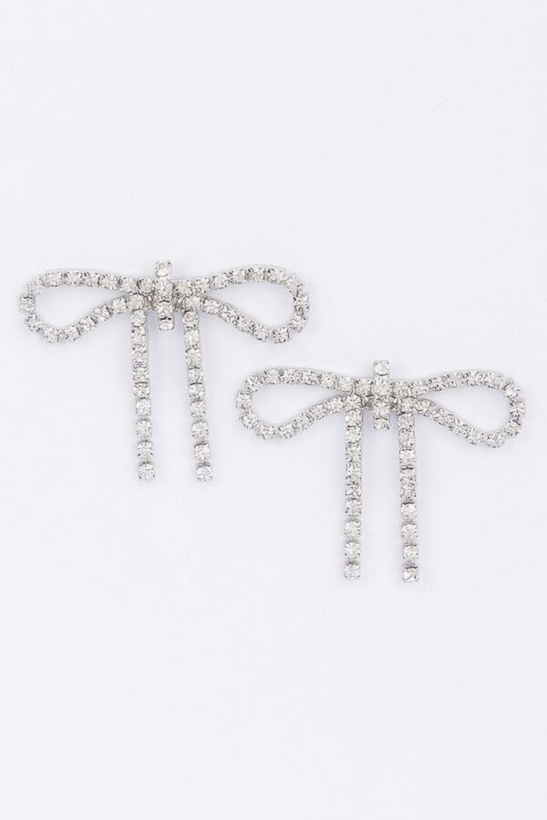 Crystal Bow Rhinestone Earrings – Subtle Sparkle