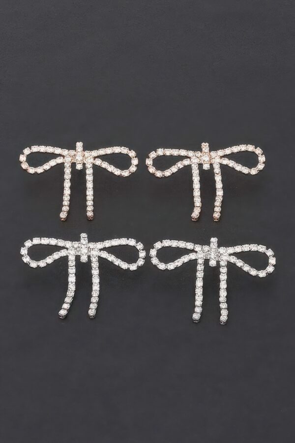 Crystal Bow Rhinestone Earrings – Subtle Sparkle