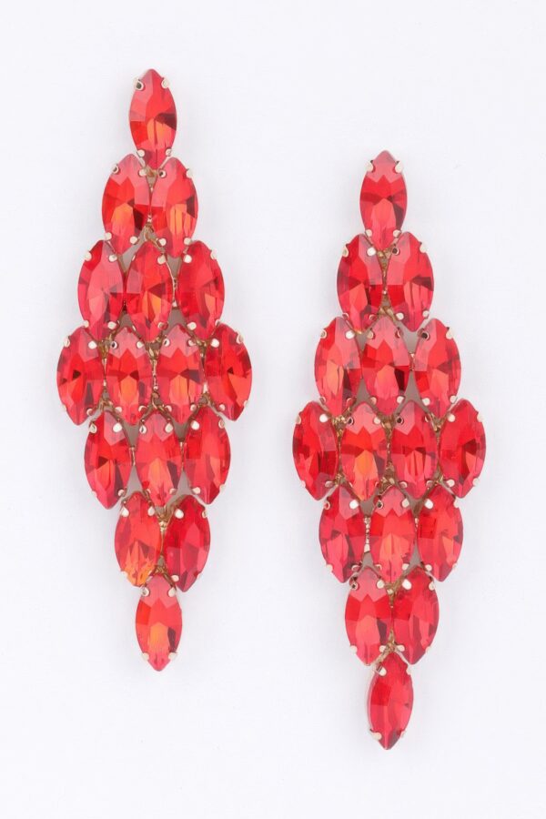 Cascading Rhinestone Drop Earrings – Crystal Sparkle
