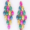 Cascading Rhinestone Drop Earrings – Crystal Sparkle