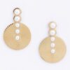 Faux Pearl Vintage Drop Earrings – Gold-Dipped Post