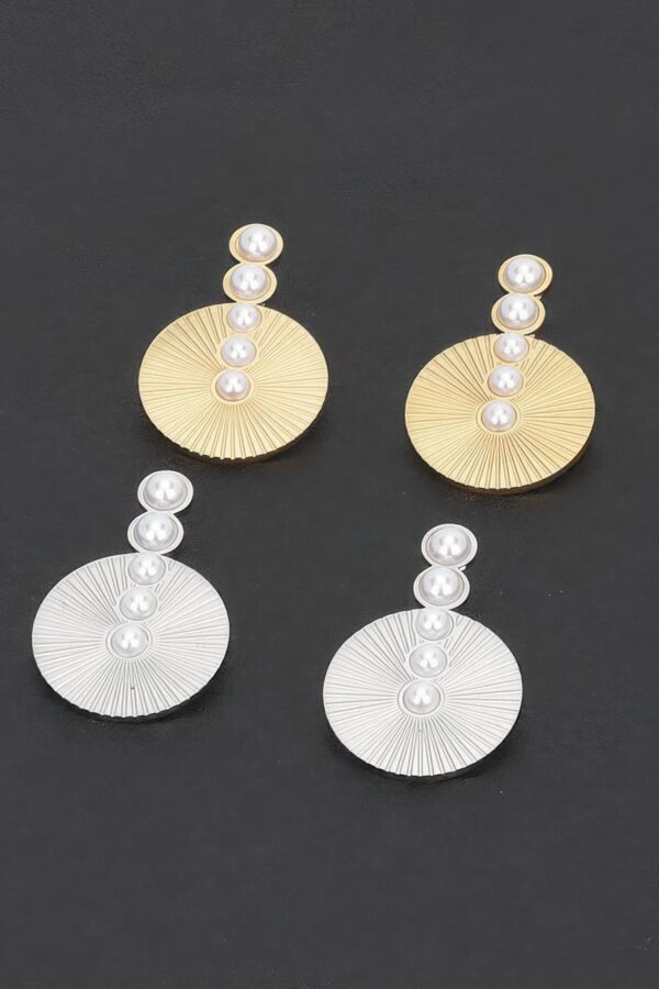Faux Pearl Vintage Drop Earrings – Gold-Dipped Post