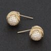 Teardrop Rhinestone Earrings in Metal Setting