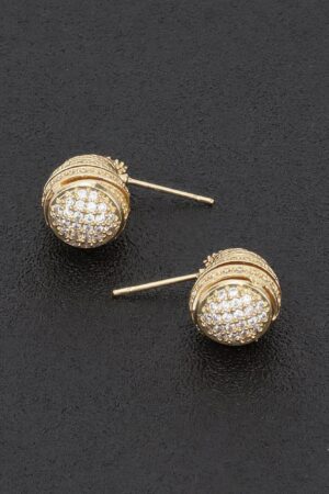Teardrop Rhinestone Earrings in Metal Setting