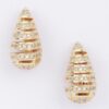 Teardrop Rhinestone Earrings in Metal Setting