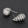 Teardrop Rhinestone Earrings in Metal Setting