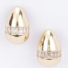 Gold-Tone Teardrop Earrings with Rhinestones