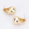 Gold-Tone Teardrop Earrings with Rhinestones