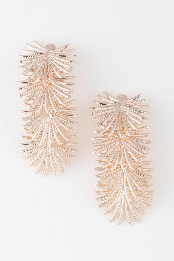 Multi Flare Leaf Drop Earrings – Cascading Leaves