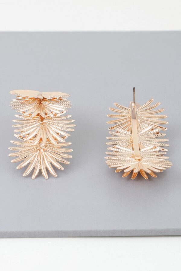 Multi Flare Leaf Drop Earrings – Cascading Leaves
