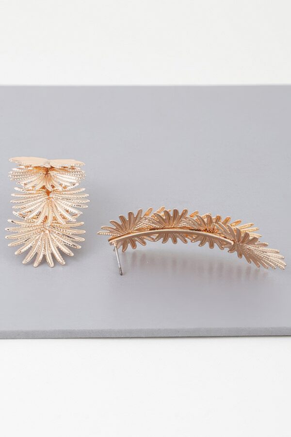 Multi Flare Leaf Drop Earrings – Cascading Leaves